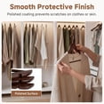 thumbnail image 5 of Storageworks Wood Hangers 20 Pack, Premium Wooden Coat Hangers with Contoured Shoulders, Non-Slip Pant Bar, Heavy Duty Suit Hangers, Walnut, 5 of 8
