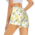 thumbnail image 3 of Bixox Women's Sweet Honey pattern 2 in 1 Running Shorts - Lightweight Athletic Workout Gym Yoga Shorts Liner with Pockets - Medium, 3 of 7