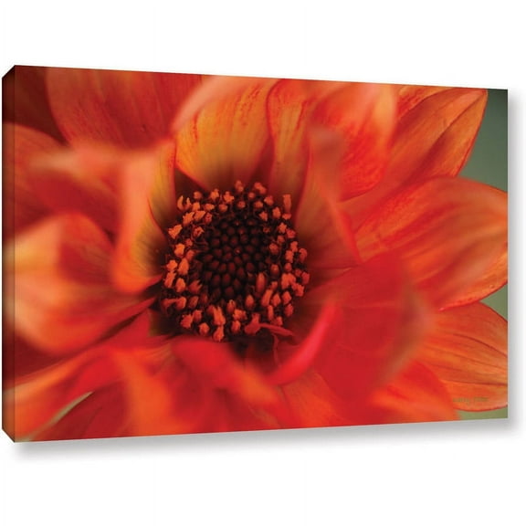 Kathy Yates "Fiery Dahlia" Canvas Art