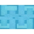 thumbnail image 1 of Ahgly Company Machine Washable Indoor Rectangle Transitional Bright Cyan Blue Area Rugs, 2' x 5', 1 of 7