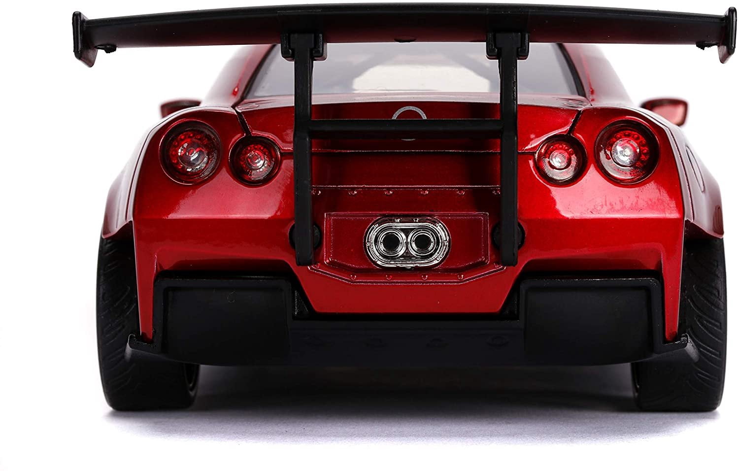 2009 Nissan GT-R (R35) Candy Red and Red Ranger Diecast Figurine "Power Rangers" 1/24 Diecast Model Car by Jada