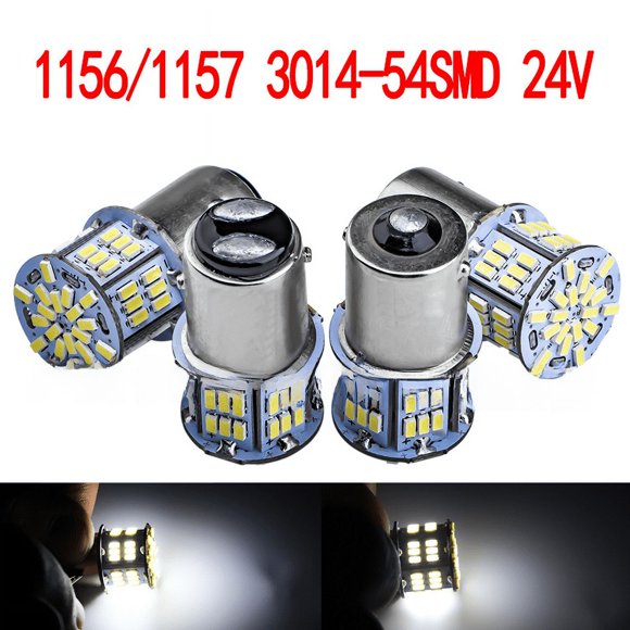 Luz de freno y señal de giro LED de 24 V para camión grande 1156 1157 S25 3014-54SMD