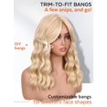thumbnail image 2 of Lightweight Short Wavy Bob Wig with Curtain Bangs for Women -  Looking Blonde Synthetic Wig for Daily Wear, Beginner Friendly 14 Inch Heat Resistant Fashion Wig, 2 of 6