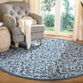 thumbnail image 2 of SAFAVIEH Brentwood Dilara Damask Area Rug, 5' x 5' Round, Navy/Cream, 2 of 8