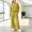Yellow women's 2 piece lounge set a1, variant on Cagogo Women's 2 Piece Long Sleeve Set Casual Round Neck Pullover Tops Wide Leg Drawstring Pants Solid Lounge Outfits Matching Tracksuits Travel Airport Clothes, Beige S