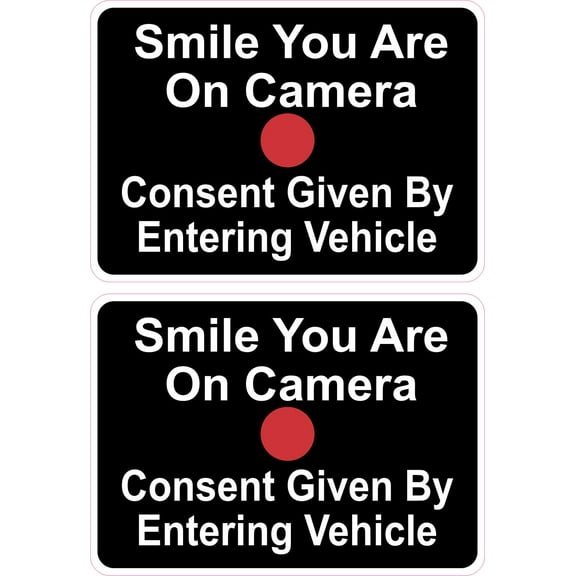 StickerTalk Smile You Are on Camera Vinyl Stickers, 1 sheet of 2 stickers, 3.5 inches x 2.5 inches each