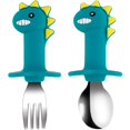 thumbnail image 1 of Baby Stainless Spoon and fork Set BPA-free Dinosaur-shaped Flatware Set Learn to Eat on Your Own Utensil Set Anti-Choke Silverware Set for, 1 of 7