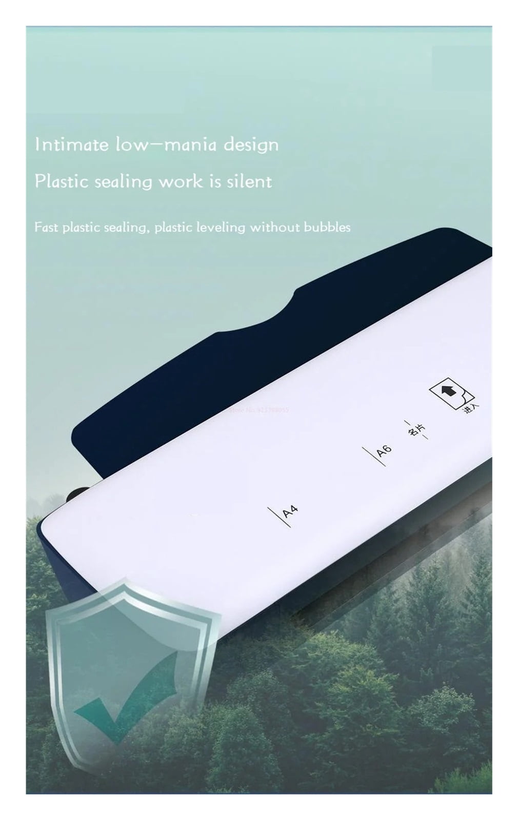 GD-287 A4 Photo Laminating Machine Automatic Thermoplastic Film Sealer Household Small Office Document Laminating Machine