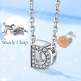thumbnail image 3 of Collar inicial Silvora mujer♥ plata esterlina letra D circonita cúbica, 3 of 8