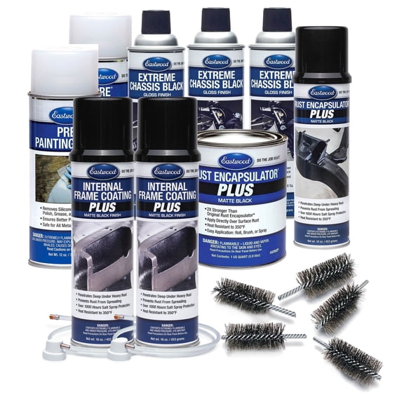Eastwood Rust Encapsulator Plus & Extreme Chassis Black Gloss Frame Restoration Kit