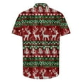 thumbnail image 4 of Elvqul Graphic Shirts for Men Fashion Christmas Button up Mens Shirts Short Sleeve, 4 of 5