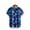Blue, variant on Floenr Mens T Shirts,Men's Lapel Chest Pocket Hawaiian Print Loose Short Sleeve Shirt