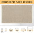 thumbnail image 5 of HAKUNA Waffle Bath Mat Brown & Cream 24"x17",Boho Woven Modern Bath Rug Mats, Absorbent Non Slip Bathroom Floor Mat, Soft Washable Bath Rugs with Tassels for Bedroom, Kitchen, Shower, Tub, 5 of 7