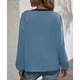 thumbnail image 4 of Cárdigan de mujer con escote en V, paneles a cuadros y hombros caídos - Top informal azul marino XL para el hogar y el aire libre, 4 of 6