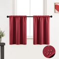 thumbnail image 1 of Cortinas de cocina XTMYI, decoración navideña roja, cortinas cortas para dormitorio, baño, decoración navideña, juego de 2 paneles de 30 x 30 pulgadas de largo, 1 of 7