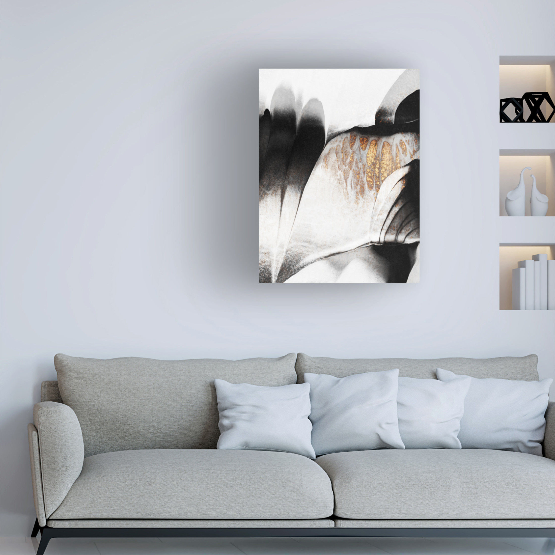 Trademark Fine Art Elisabeth Fredriksson Gold Veins Canvas Wall Art