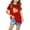 Red, variant on Cethrio Kids Girls T Shirts, Short Sleeve Printed Casual Crewneck Summer Tops Gray Size 3T