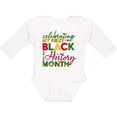 thumbnail image 3 of Inktastic Celebrating My First Black History Month for Kids Boys or Girls Long Sleeve Baby Bodysuit, 3 of 5