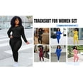 thumbnail image 2 of Akmipoem Women 2 Piece Outfits Textured Tracksuit Jogging Suits Long Sleeve Leggings Sweatsuits Sets, 2 of 5