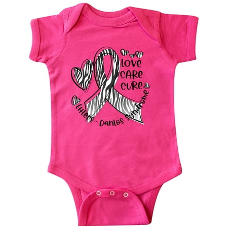 

Inktastic Love Care Cure Ehlers-Danlos Awareness Zebra Ribbon Gift Baby Boy or Baby Girl Bodysuit