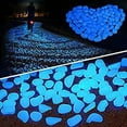 thumbnail image 6 of Glow Luminous Decor Gravel Cobble Crafts Dark Tank Pebbles Landscaping fluorescent Rocks for Path Aquarium Yard Garden Lawn - White, 6 of 8