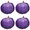 Purple*4, variant on Clearance Under $4 Artificial Pumpkin Ornament, Soft Flocked Plush Pumpkin, Fall Thanksgiving Table Decor