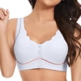 thumbnail image 2 of QASIEATN Fashion Front Closure Underwear for Middle and Older Women Skin-friendly Wireless Daisy Everyday Bras Women's Bralettes, 2 of 3
