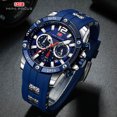 thumbnail image 4 of Men's Watch Fashion Sport Wrist Watches (Chronograph/Waterproof/Luminous/Calendar) Silicon Strap Quartz Watch for Men, 4 of 5