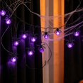 thumbnail image 4 of Halloween Spider String Lights 118.11 Inch Battery Operated Decor with 20 Purple LED Bulbs for Indoor Outdoor Home Party Decor, 4 of 7
