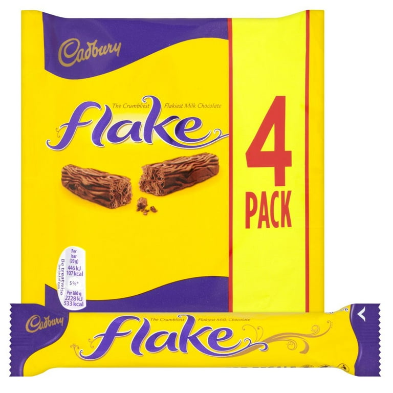 Cadbury Flake Chocolate Bar 4 Pack Multipack 102g - Tesco Groceries
