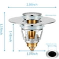 thumbnail image 2 of Tapón de desagüe desplegable para lavabo de baño, 2 unidades, 2 of 6