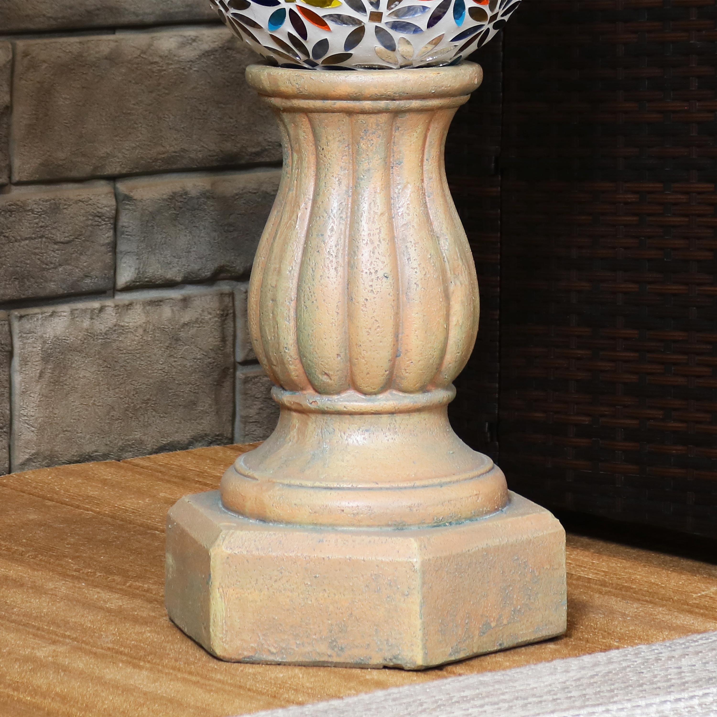 Sunnydaze Contemporary Pillar Indoor/Outdoor Gazing Globe Stand