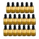 thumbnail image 5 of 20 frascos cuentagotas con vial de vidrio vacío, mini frascos a prueba de fugas, esenciales Marrón Dorado, 5 of 9