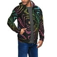 thumbnail image 2 of Naloa Rainbow Glitter Men’s Hoodies, Zip up Hoodie, Sweatshirts,Hoodies for Men Sizes S-3XL-Small, 2 of 5