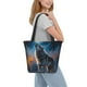 thumbnail image 2 of Balery Lonely Night Sky Wolf Bolsa de Hombro con Diseño, Bolsa Grande y Duradera, Bolsa Versátil para Compras, 2 of 6