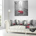 thumbnail image 3 of Designart Eiffel View from Paris Street - Cityscape Photo Throw Pillow - 18x18, 3 of 5