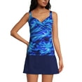 thumbnail image 3 of Lands' End Women's DD-Cup Chlorine Resistant Wrap Underwire Tankini Swimsuit Top, 3 of 3