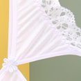 thumbnail image 4 of HUPOM Seamless Underwear For Women Womens Silk Panties Medium waist Elastic Waist Solid Thong White One Size, 4 of 8