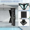 thumbnail image 3 of Howsvn 10' x 10' Hardtop Gazebo, Outdoor Polycarbonate Roof Gazebo with Steel Frame, Permanent Pavilion with Netting& Curtains, 3 of 9