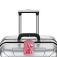 thumbnail image 5 of Pofeuu Pink Balloon Puppy Art Print Luggage Tags, Privacy Cover ID Label with Stainless Steel Loop and Address Card for Travel Bag Suitcase-1, 5 of 5