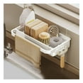 thumbnail image 1 of PENGXIANG Space-saving Drain Rack Versatile Wall-mounted Drain Rack with Towel Hanger Detachable Tray Efficient Kitchen Organizer for, 1 of 5