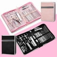 thumbnail image 5 of 26 Pieces Nail Clipper Set Nail Art Set Zipper Bag Rose Gold Dead Skin Pliers Pedicure Knife Acne Needle Manicure Set Gift (Rose Gold), 5 of 7