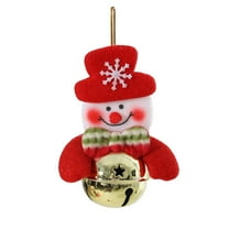 yulier Christmas Bell Ornaments, Cute Santa Claus Snowman Reindeer Bear Doll Christmas Character Hanging Ornaments Bell Pendant Christmas Tree Decorations Xmas Gifts