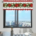 thumbnail image 4 of Dongrere Christmas Curtains for Kitchen - 53.9x17.7 Inch Window Valance for Christmas, Polyester Decor, 4 of 6
