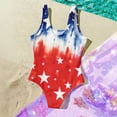 thumbnail image 6 of Swimsuit for Child Girls Size 7-8 One Piece Swimsuit Summer Patriotic American Flag Stars Striped Bikini Sets Swim Sleeveless Beach Vacation Freedom Cute Girls Bathing Suit Red 2-3 Years, 6 of 6