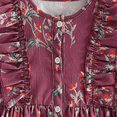 thumbnail image 7 of LYMAYTER Kids Baby Girls Floral Long Sleeve Dress Girls Ruffle Hem Casual Playwear Birthday Party Gown 2-7Y, 7 of 7