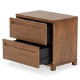 thumbnail image 3 of Safavieh Tobiette 2 Drawer Solid Wood Nightstand in Medium Oak, 3 of 14