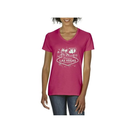 Welcome to Las Vegas Nevada Women's V-Neck T-Shirt Tee Clothes