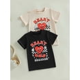 thumbnail image 3 of BemeyourBBs Toddler Baby Boy Girl Valentines Day Outfit Kids Valentines Day Shirt Letters Heart Graphic Short Sleeve Summer Tee Shirts Tops, 3 of 8