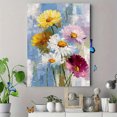thumbnail image 4 of Daisy Flower Canvas Print, for Living Room, Bedroom, Office, Entryway, Modern/Minimalist/Bohemian Decor, 4 of 8
